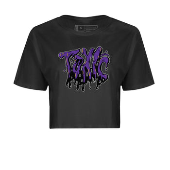 Air Jordan 12 Field Purple Sneaker Match Tees Toxic Sneaker Tees AJJordan 12 Lakers Sneaker Release Tees Women's Shirts Black 2
