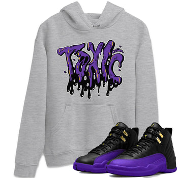 Air Jordan 12 Field Purple Sneaker Match Tees Toxic Sneaker Tees AJJordan 12 Lakers Sneaker Release Tees Unisex Shirts Heather Grey 1