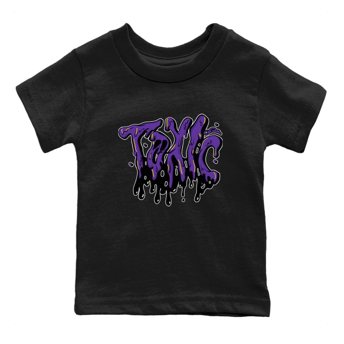 Air Jordan 12 Field Purple Sneaker Match Tees Toxic Sneaker Tees AJJordan 12 Lakers Sneaker Release Tees Kids Shirts Black 2