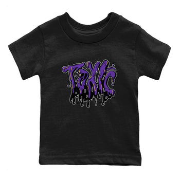 Air Jordan 12 Field Purple Sneaker Match Tees Toxic Sneaker Tees AJJordan 12 Lakers Sneaker Release Tees Kids Shirts Black 2