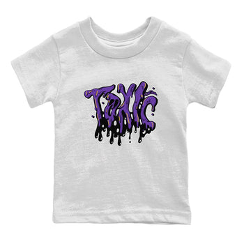 Air Jordan 12 Field Purple Sneaker Match Tees Toxic Sneaker Tees AJJordan 12 Lakers Sneaker Release Tees Kids Shirts White 2
