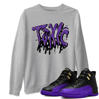 Air Jordan 12 Field Purple Sneaker Match Tees Toxic Sneaker Tees AJJordan 12 Lakers Sneaker Release Tees Unisex Shirts Heather Grey 1