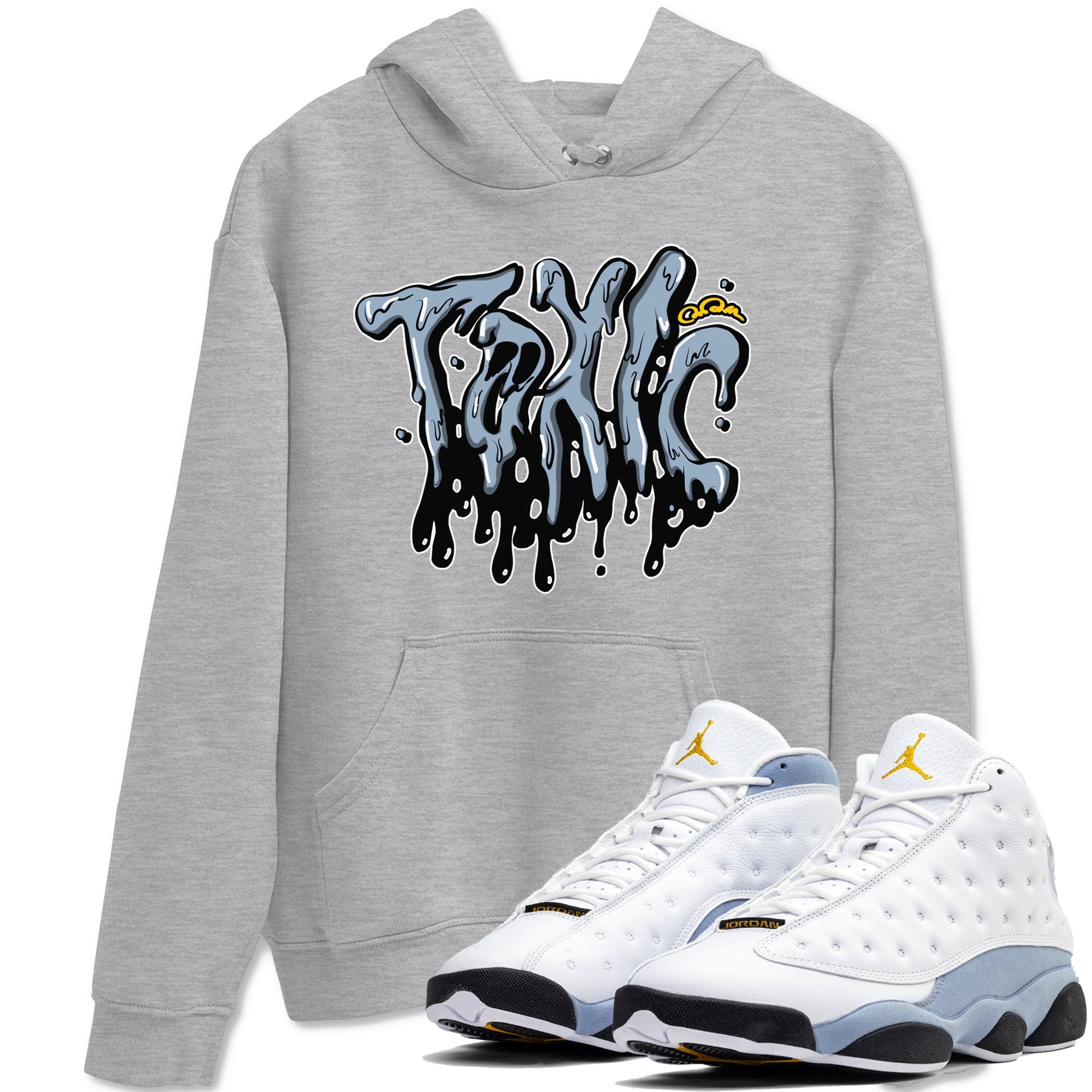 Air Jordan 13 Blue Grey shirt to match jordans Toxic sneaker tees AJ13 Blue Grey SNRT Sneaker Release Tees unisex cotton Heather Grey 1 crew neck shirt