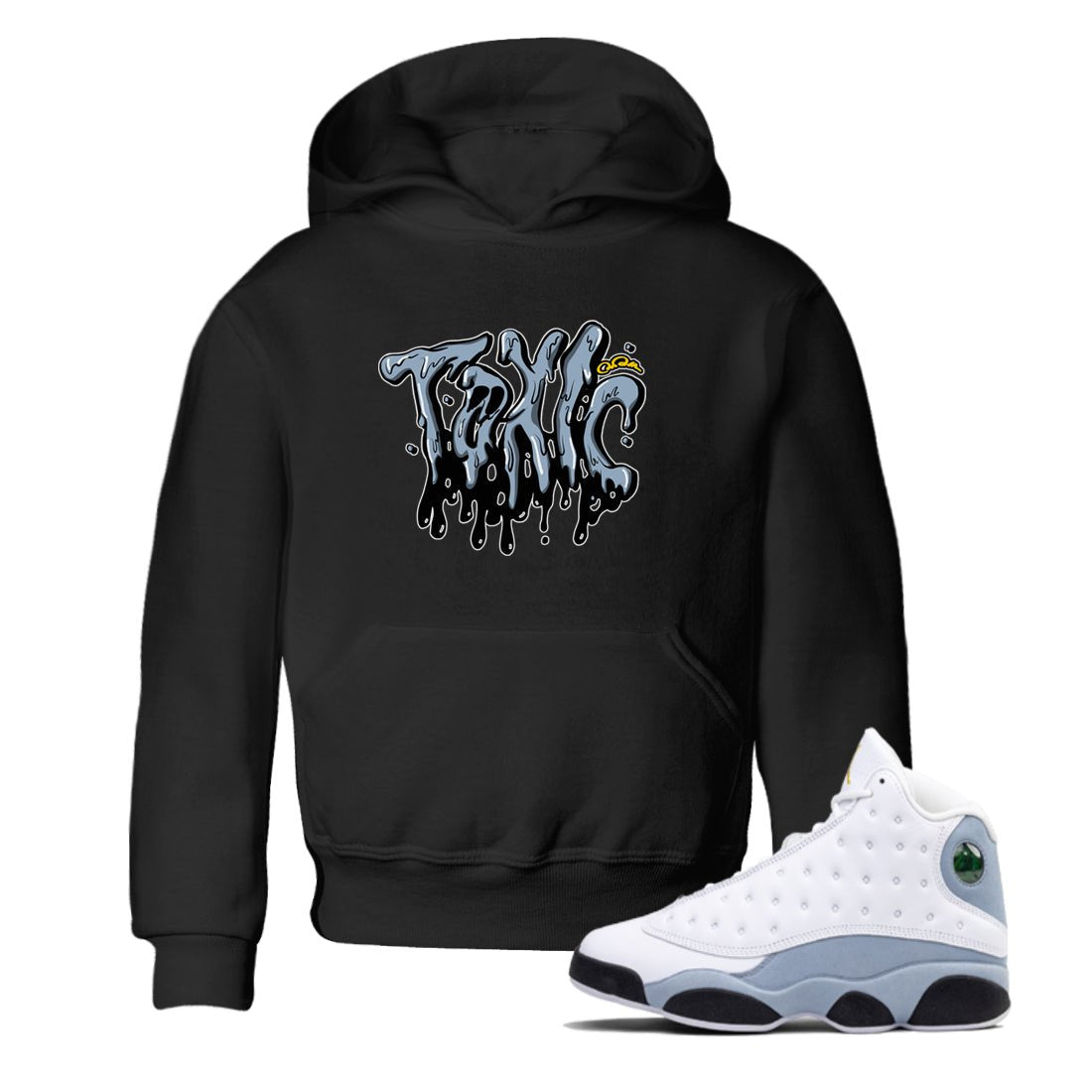 Air Jordan 13 Blue Grey shirt to match jordans Toxic sneaker tees AJ13 Blue Grey SNRT sneaker release tees baby toddler Black 1 cotton Shirt