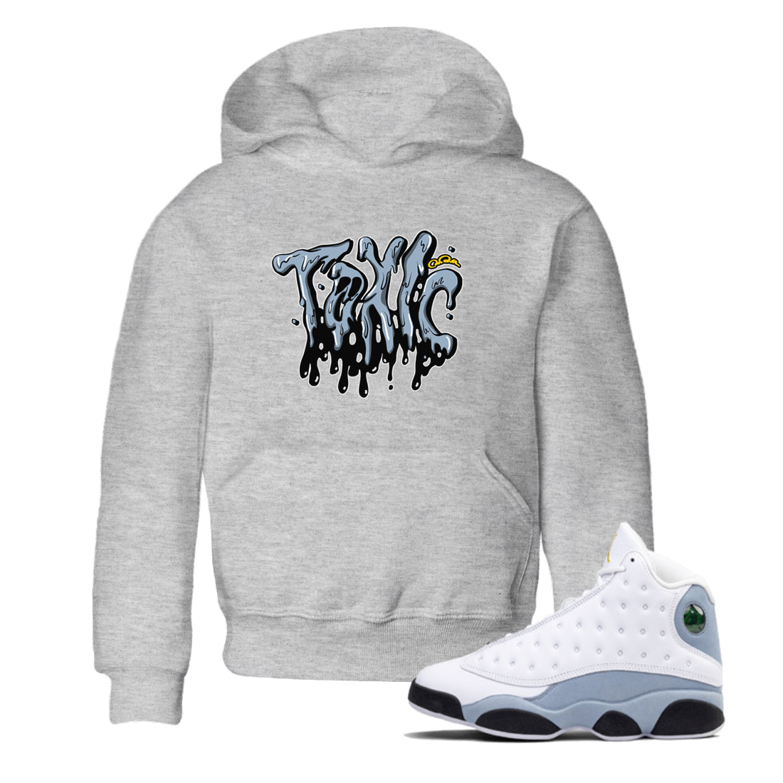 Air Jordan 13 Blue Grey shirt to match jordans Toxic sneaker tees AJ13 Blue Grey SNRT sneaker release tees baby toddler Heather Grey 1 cotton Shirt