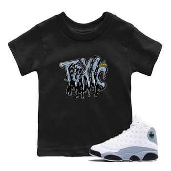 Air Jordan 13 Blue Grey shirt to match jordans Toxic sneaker tees AJ13 Blue Grey SNRT sneaker release tees baby toddler Black 1 cotton Shirt