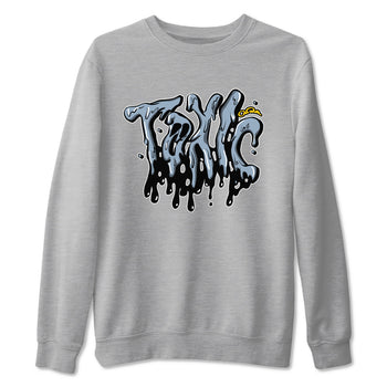 Air Jordan 13 Blue Grey shirt to match jordans Toxic sneaker tees AJ13 Blue Grey SNRT Sneaker Release Tees unisex cotton Heather Grey 2 crew neck shirt