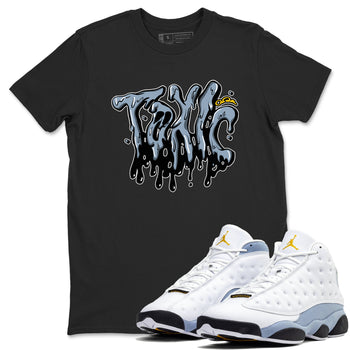 Air Jordan 13 Blue Grey shirt to match jordans Toxic sneaker tees AJ13 Blue Grey SNRT Sneaker Release Tees unisex cotton Black 1 crew neck shirt