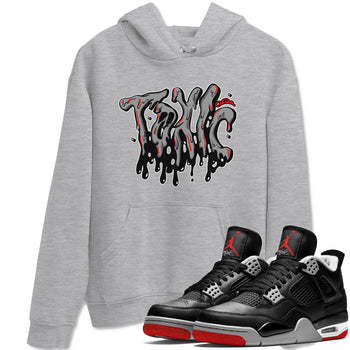 Air Jordan 4 Bred Reimagined shirt to match jordans Toxic sneaker tees AJ4 Bred Reimagined SNRT Sneaker Release Tees unisex cotton Heather Grey 1 crew neck shirt