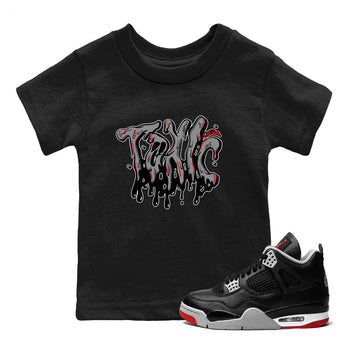 Air Jordan 4 Bred Reimagined shirt to match jordans Toxic sneaker tees AJ4 Bred Reimagined SNRT sneaker release tees baby toddler Black 1 cotton Shirt