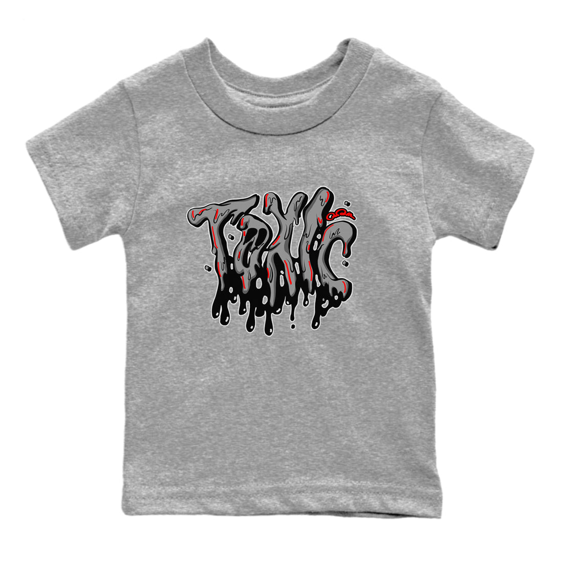 Air Jordan 4 Bred Reimagined shirt to match jordans Toxic sneaker tees AJ4 Bred Reimagined SNRT sneaker release tees baby toddler Heather Grey 2 cotton Shirt
