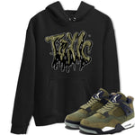 Air Jordan 4 Medium Olive shirt to match jordans Toxic sneaker tees AJ4Medium Olive SNRT Sneaker Release Tees Unisex Black 1 T-Shirt