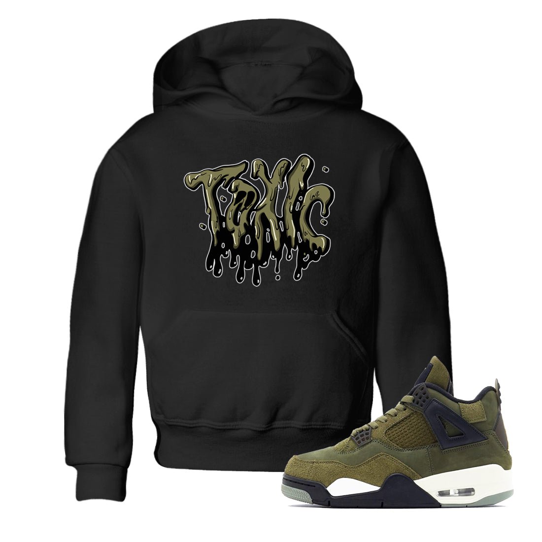 Air Jordan 4 Medium Olive shirt to match jordans Toxic sneaker tees AJ4Medium Olive SNRT Sneaker Release Tees Baby Toddler Black 1 T-Shirt