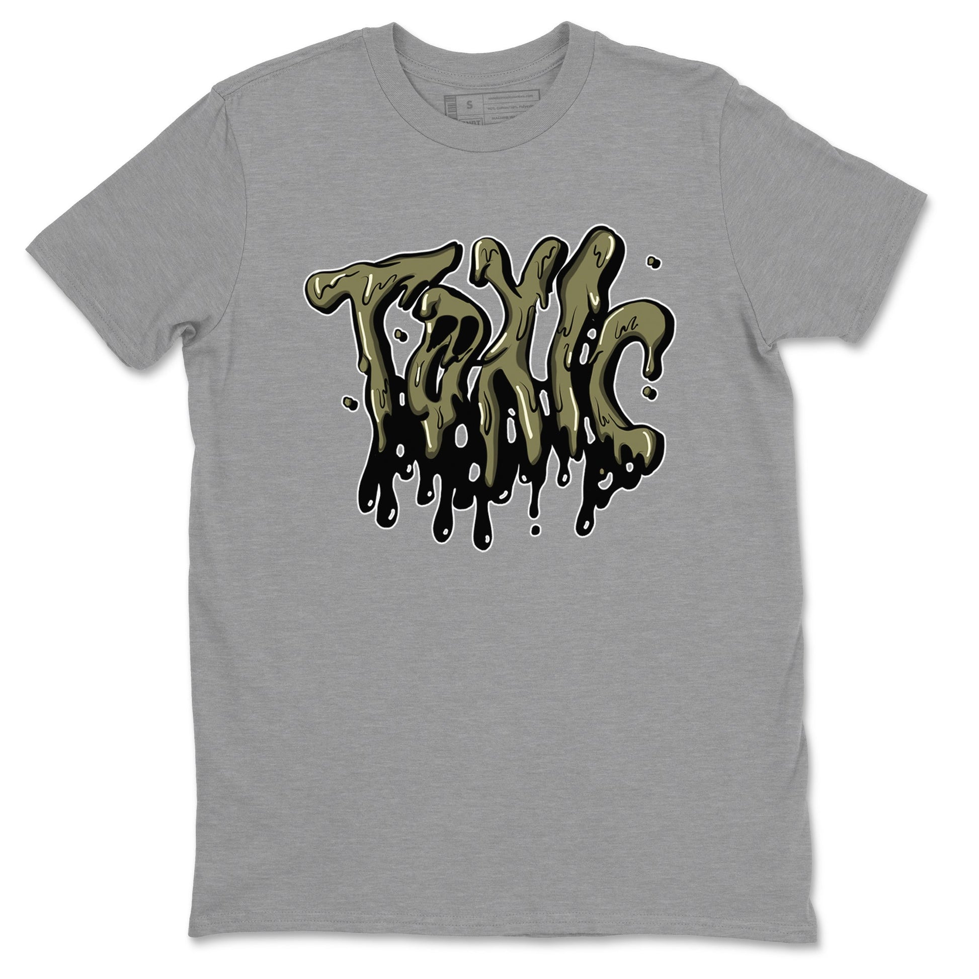 Air Jordan 4 Medium Olive shirt to match jordans Toxic sneaker tees AJ4Medium Olive SNRT Sneaker Release Tees Unisex Heather Grey 2 T-Shirt