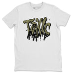 Air Jordan 4 Medium Olive shirt to match jordans Toxic sneaker tees AJ4Medium Olive SNRT Sneaker Release Tees Unisex White 2 T-Shirt