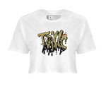 Air Jordan 5 Olive shirt to match jordans Toxic sneaker tees AJ5 Olive SNRT Sneaker Release Tees White 2 crop length shirt