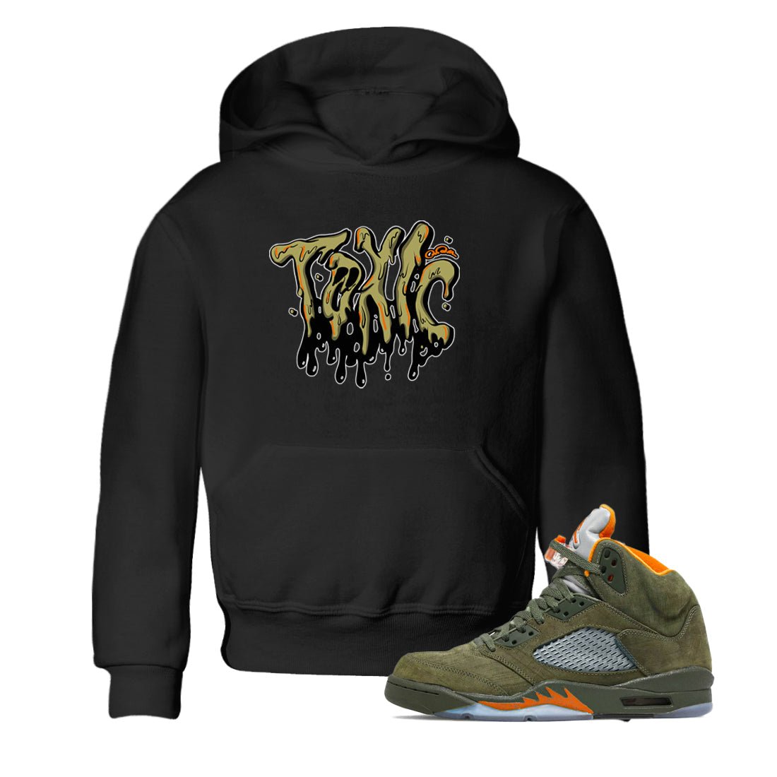 Air Jordan 5 Olive shirt to match jordans Toxic sneaker tees AJ5 Olive SNRT sneaker release tees baby toddler Black 1 cotton Shirt