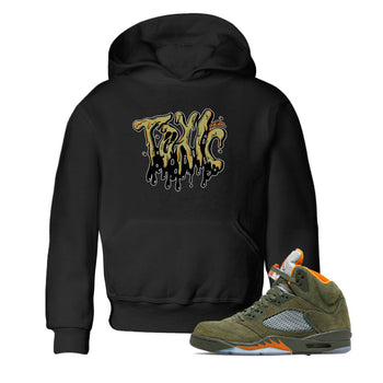 Air Jordan 5 Olive shirt to match jordans Toxic sneaker tees AJ5 Olive SNRT sneaker release tees baby toddler Black 1 cotton Shirt