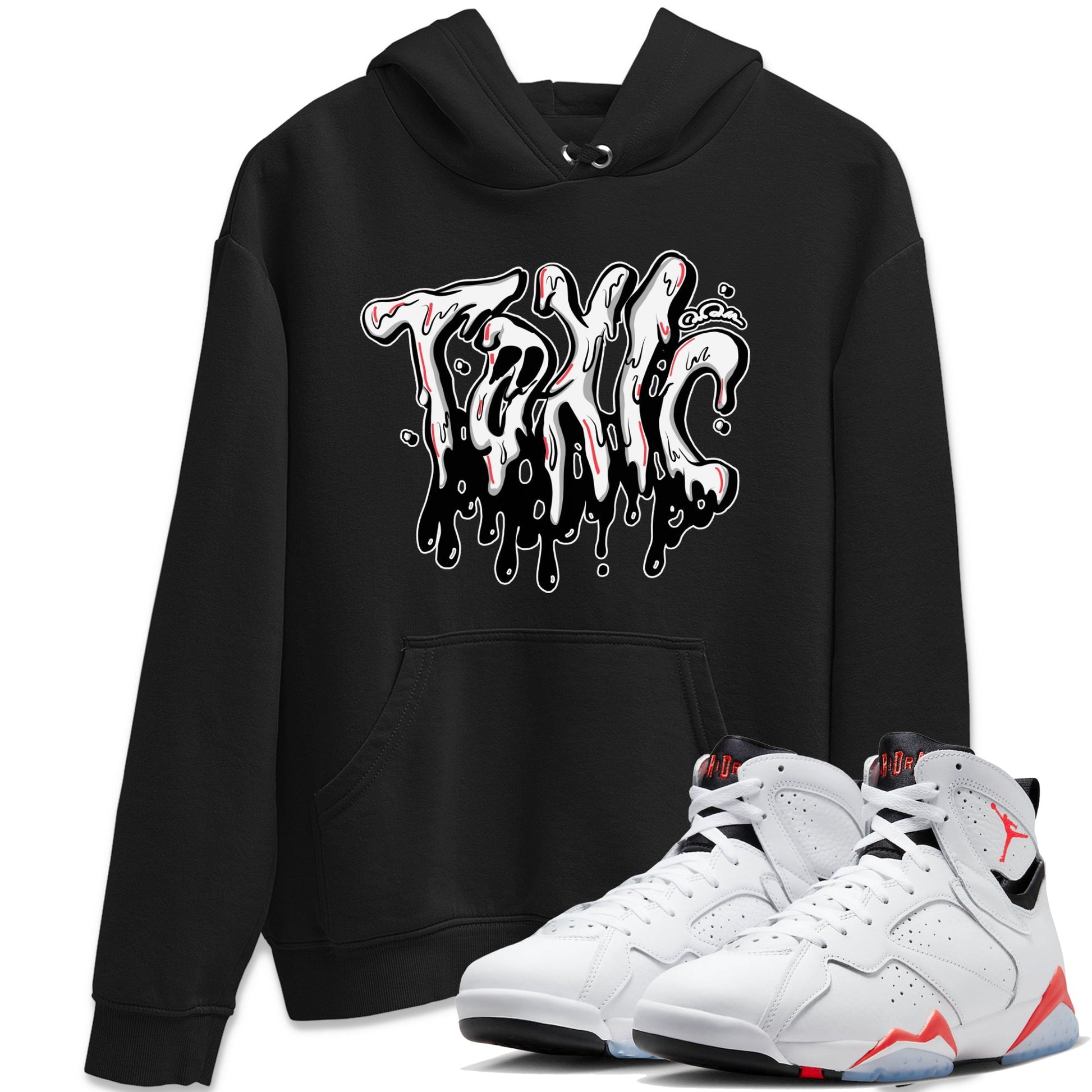 Air Jordan 7 Infrared Sneaker Match Tees Toxic Sneaker Tees AJ7 Infrared Sneaker Release Tees Unisex Shirts Black 1