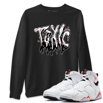 Air Jordan 7 Infrared Sneaker Match Tees Toxic Sneaker Tees AJ7 Infrared Sneaker Release Tees Unisex Shirts Black 1