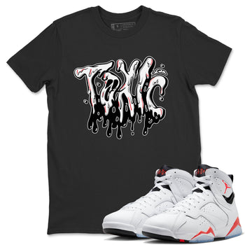 Air Jordan 7 Infrared Sneaker Match Tees Toxic Sneaker Tees AJ7 Infrared Sneaker Release Tees Unisex Shirts Black 1
