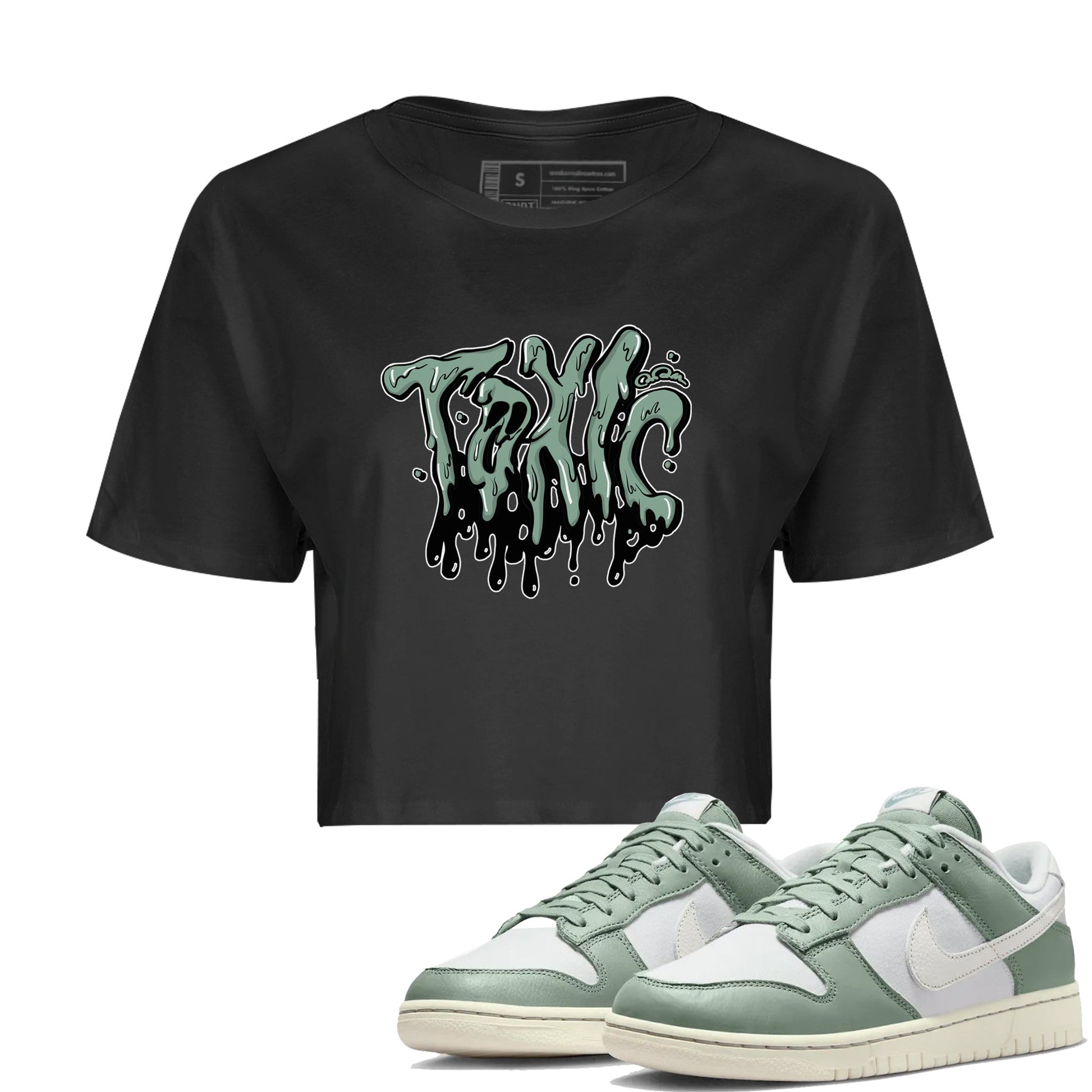 Dunk Mica Green Sneaker Match Tees Toxic Sneaker Tees Dunk Low Mica Green Sneaker Release Tees Women's Shirts Black 1