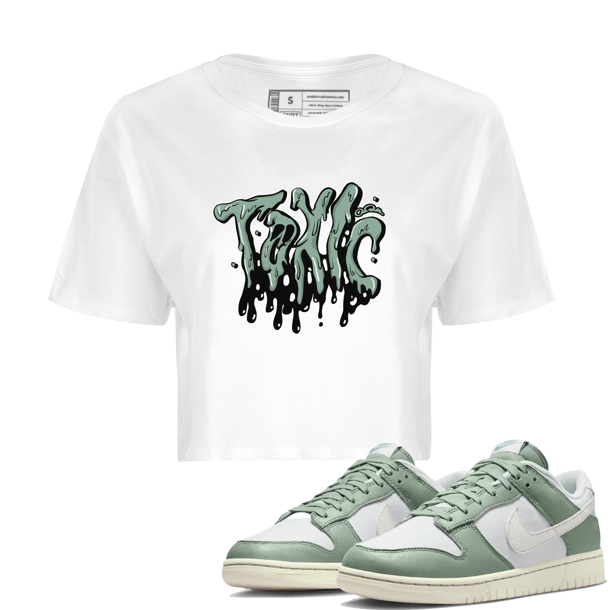 Dunk Mica Green Sneaker Match Tees Toxic Sneaker Tees Dunk Low Mica Green Sneaker Release Tees Women's Shirts White 1