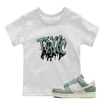 Dunk Mica Green Sneaker Match Tees Toxic Sneaker Tees Dunk Low Mica Green Sneaker Release Tees Kids Shirts White 1