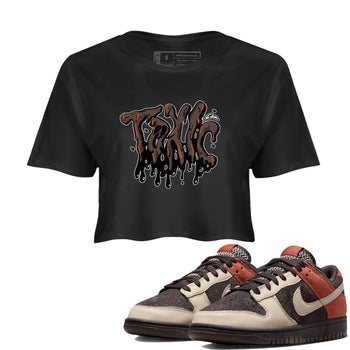 Dunk Red Panda shirt to match jordans Toxic sneaker tees Nike Dunk LowRed Panda SNRT Sneaker Release Tees Black 1 Crop T-Shirt