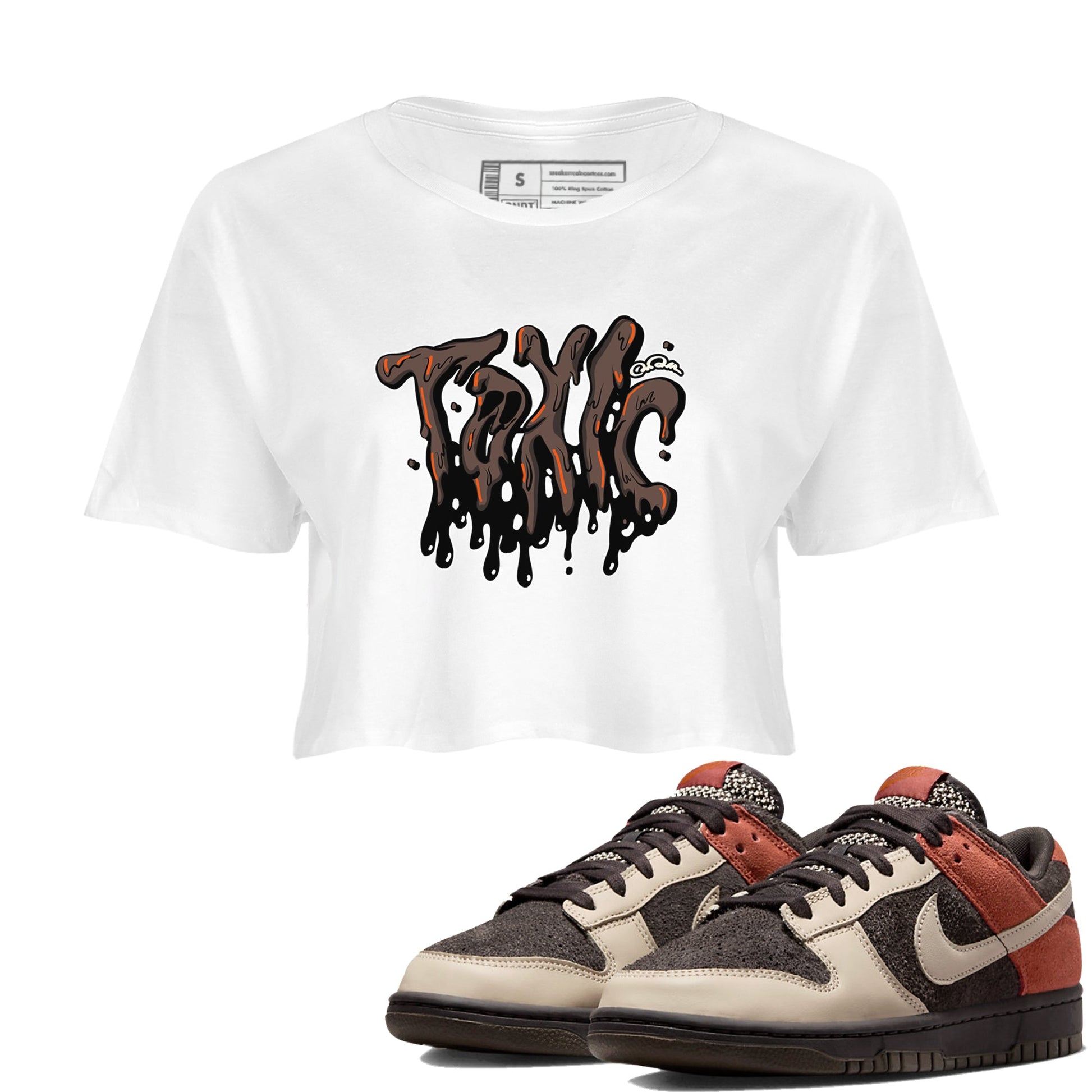 Dunk Red Panda shirt to match jordans Toxic sneaker tees Nike Dunk LowRed Panda SNRT Sneaker Release Tees White 1 Crop T-Shirt