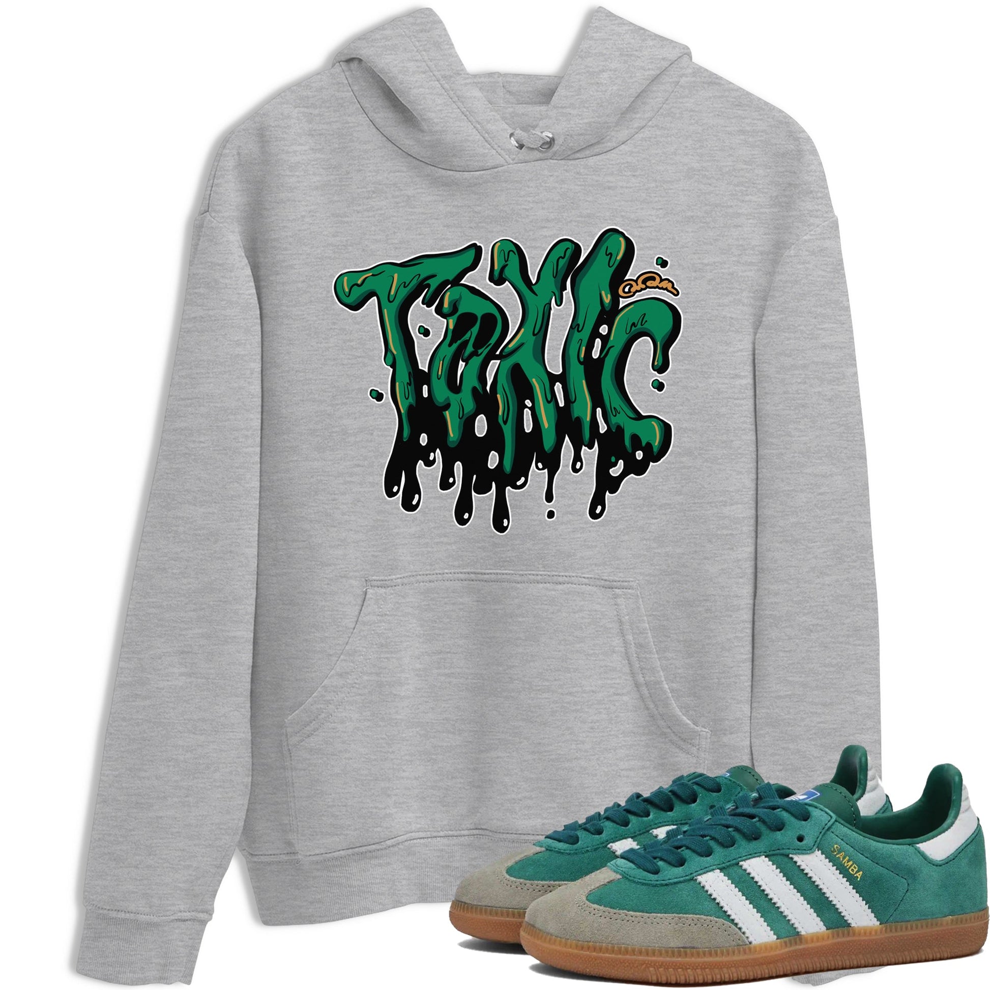 Samba Collegiate Green Gum shirt to match jordans Toxic sneaker tees Adidas Green Gum SNRT Sneaker Release Tees Unisex Heather Grey 1 T-Shirt