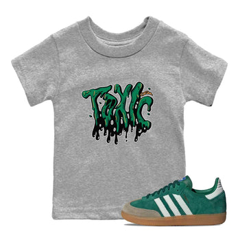 Samba Collegiate Green Gum shirt to match jordans Toxic sneaker tees Adidas Green Gum SNRT Sneaker Release Tees Baby Toddler Heather Grey 1 T-Shirt
