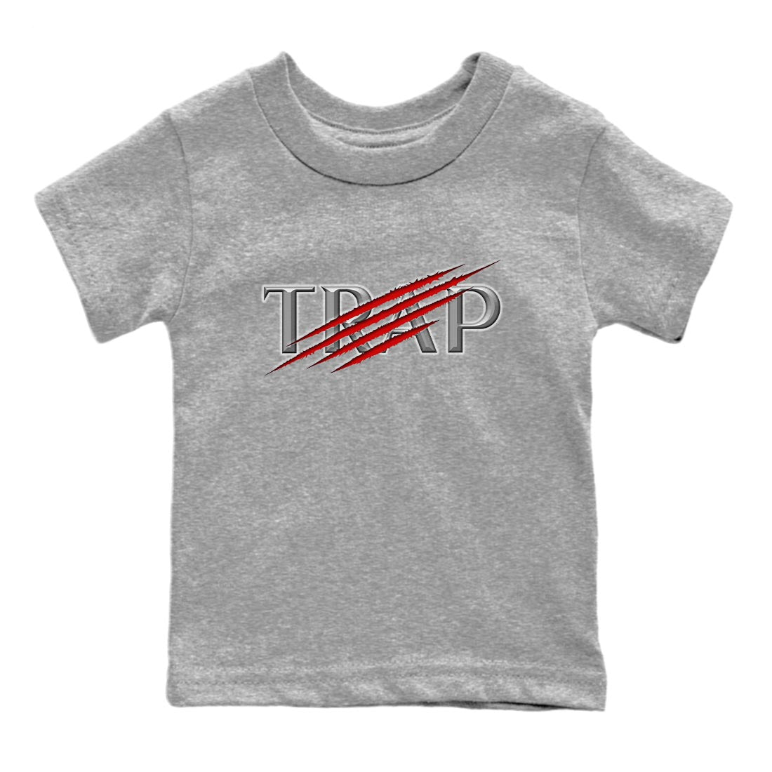 AJ13 Wolf Grey Sneaker Match Tees Trap Sneaker Tees Air Jordan 13 Wolf Grey SNRT Sneaker Release Tees Kids Shirts Heather Grey 2