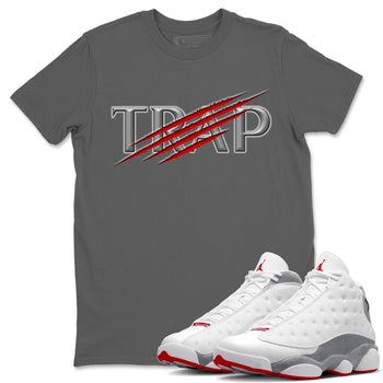 AJ13 Wolf Grey Sneaker Match Tees Trap Sneaker Tees Air Jordan 13 Wolf Grey SNRT Sneaker Release Tees Unisex Shirts Cool Grey 1