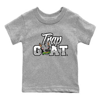 Air Jordan 13 Black Flint Sneaker Match Tees Trap Goat Sneaker Tees Air Jordan 13 Black Flint Sneaker Release Tees Kids Shirts Heather Grey 2