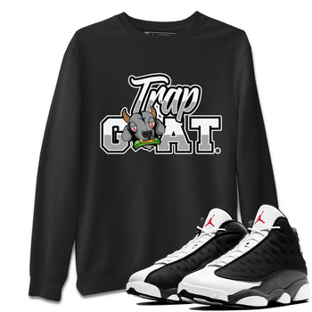 Air Jordan 13 Black Flint Sneaker Match Tees Trap Goat Sneaker Tees Air Jordan 13 Black Flint Sneaker Release Tees Unisex Shirts Black 1