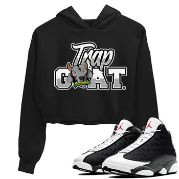 Air Jordan 13 Black Flint Sneaker Match Tees Trap Goat Sneaker Tees Air Jordan 13 Black Flint Sneaker Release Tees Women's Shirts Black 1