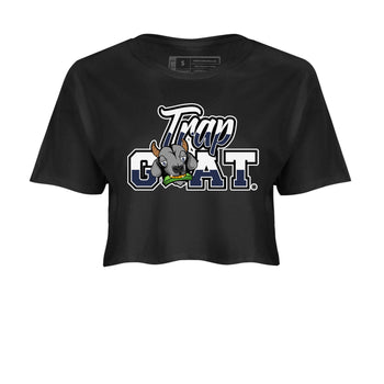 Jordan 5 Retro Midnight Navy shirt to match jordans Trap Goat sneaker tees Air Jordan 5 Midnight Navy SNRT Sneaker Release Tees Black 2 Crop T-Shirt