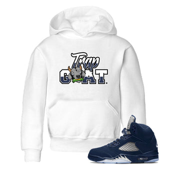 Jordan 5 Retro Midnight Navy shirt to match jordans Trap Goat sneaker tees Air Jordan 5 Midnight Navy SNRT Sneaker Release Tees Baby Toddler White 1 T-Shirt
