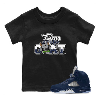 Jordan 5 Retro Midnight Navy shirt to match jordans Trap Goat sneaker tees Air Jordan 5 Midnight Navy SNRT Sneaker Release Tees Baby Toddler Black 1 T-Shirt