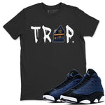 Jordan 13 Brave Blue Sneaker Match Tees Trap House Sneaker Tees Jordan 13 Brave Blue Sneaker Release Tees Unisex Shirts