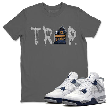 Jordan 4 Midnight Navy Sneaker Match Tees Trap House Sneaker Tees Jordan 4 Midnight Navy Sneaker Release Tees Unisex Shirts