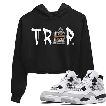 Jordan 4 Military Black Sneaker Match Tees Trap House Sneaker Tees Jordan 4 Military Black Sneaker Release Tees Women's Shirts
