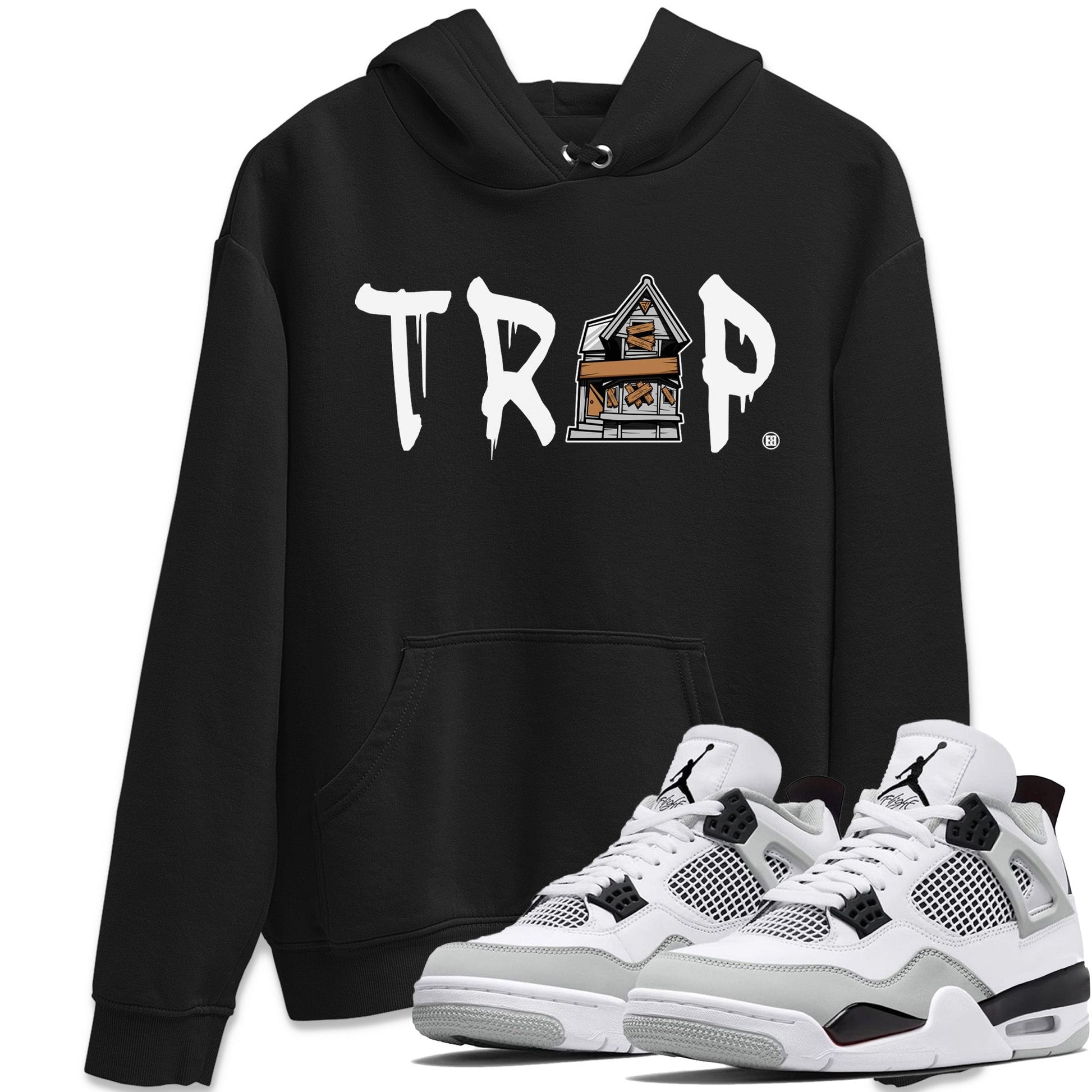 Jordan 4 Military Black Sneaker Match Tees Trap House Sneaker Tees Jordan 4 Military Black Sneaker Release Tees Unisex Shirts
