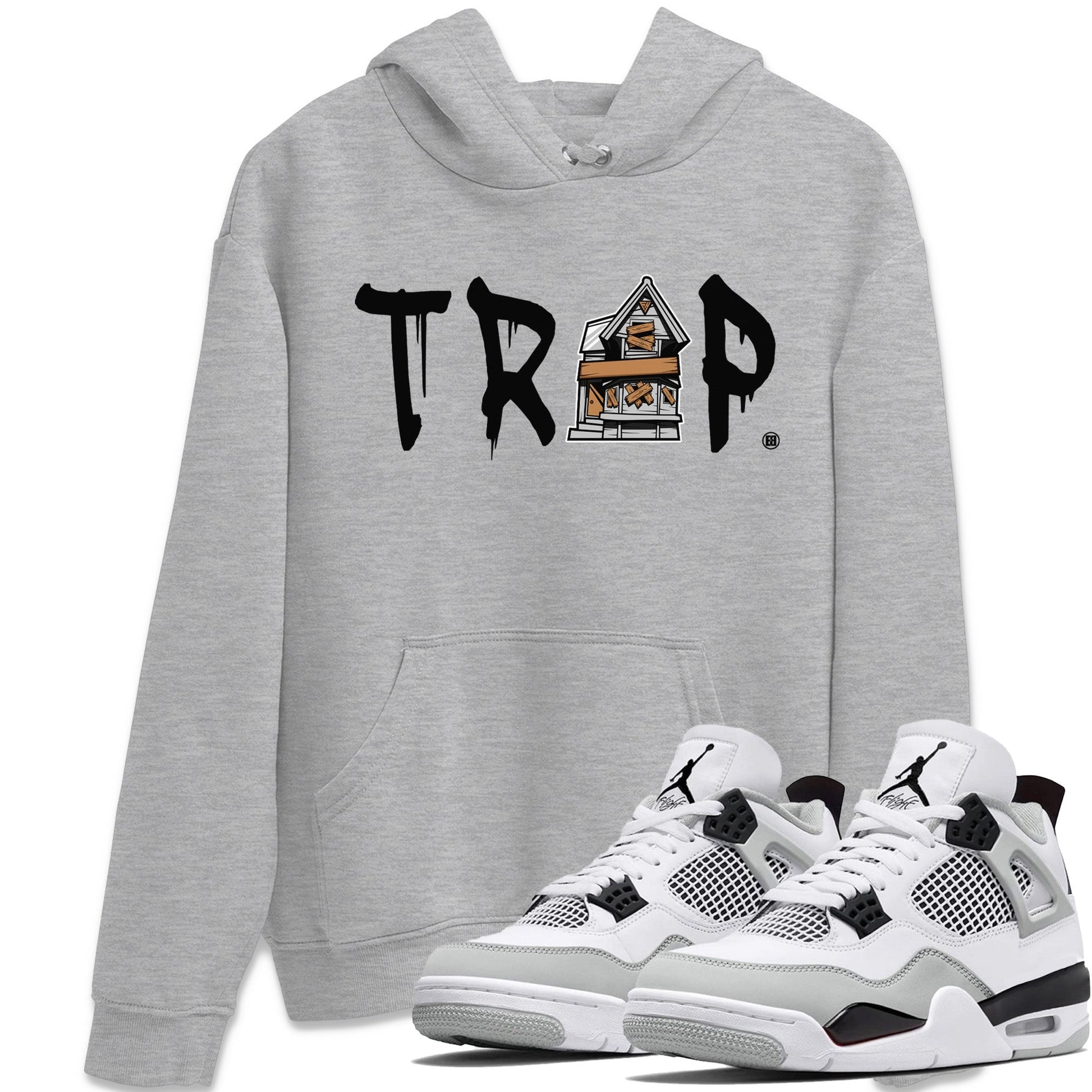 Jordan 4 Military Black Sneaker Match Tees Trap House Sneaker Tees Jordan 4 Military Black Sneaker Release Tees Unisex Shirts