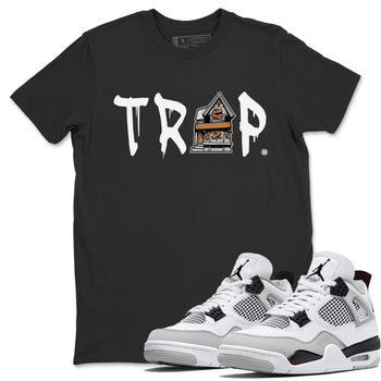 Jordan 4 Military Black Sneaker Match Tees Trap House Sneaker Tees Jordan 4 Military Black Sneaker Release Tees Unisex Shirts