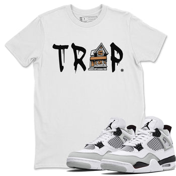 Jordan 4 Military Black Sneaker Match Tees Trap House Sneaker Tees Jordan 4 Military Black Sneaker Release Tees Unisex Shirts