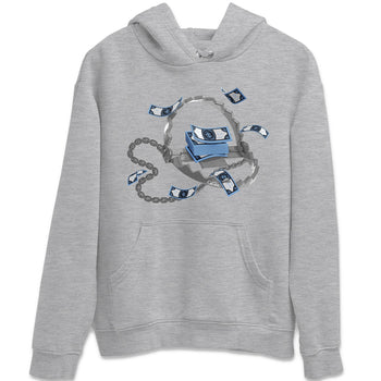 Air Jordan 1 Retro High OG UNC Toe Shirt to match Jordans Trap Money Sneaker Tees AJ1 UNC Toe SNRT Sneaker Release Tees Crew Neck T-Shirts Heather Grey 2