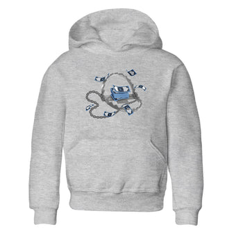 Air Jordan 1 Retro High OG UNC Toe Shirt to match Jordans Trap Money Sneaker Tees AJ1 UNC Toe SNRT Sneaker Release Tees Kids and Baby Tees Heather Grey 2
