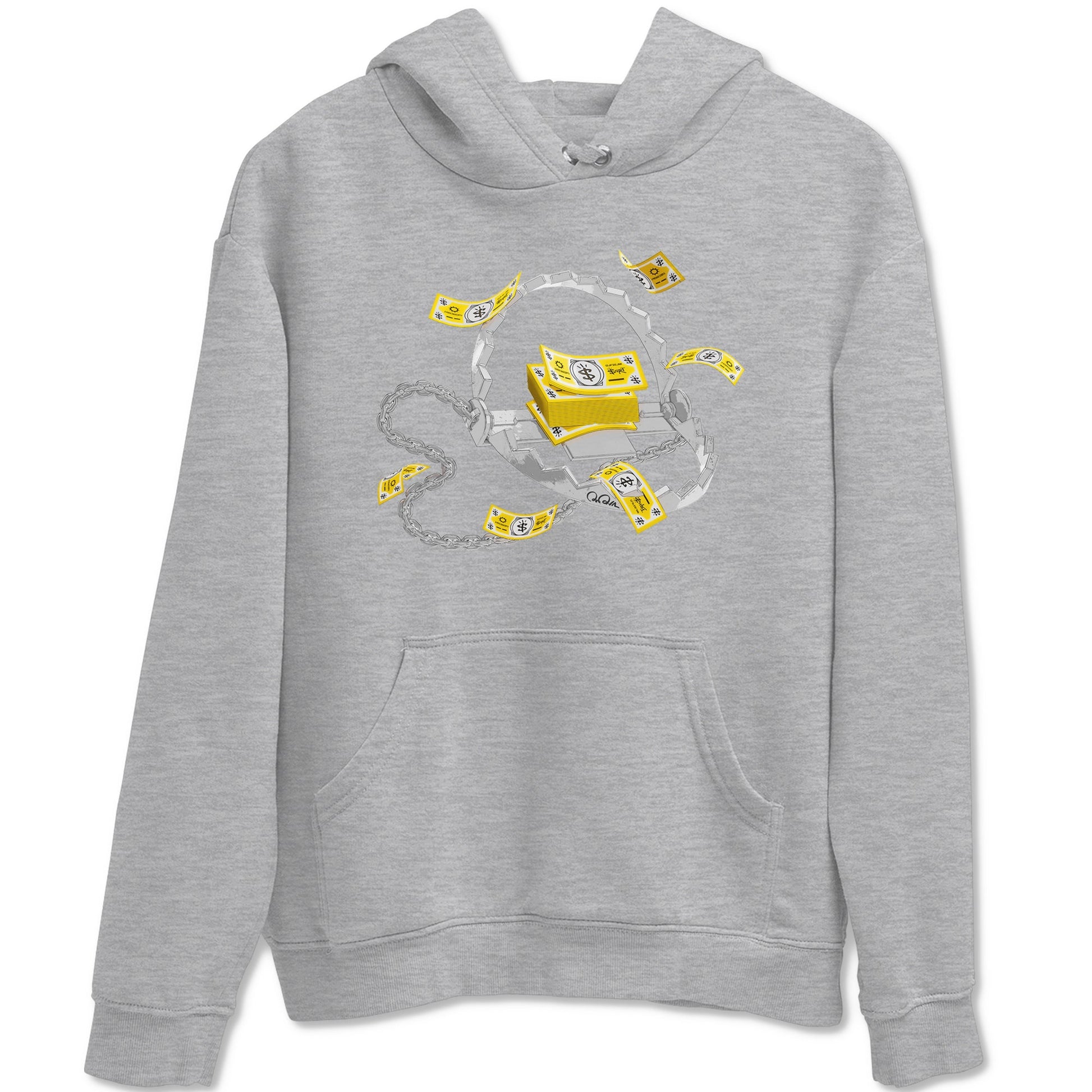 Air Jordan 1 Yellow Ochre shirt to match jordans Trap Money sneaker tees AJ1 Yellow Ochre SNRT Sneaker Release Tees unisex cotton Heather Grey 2 crew neck shirt